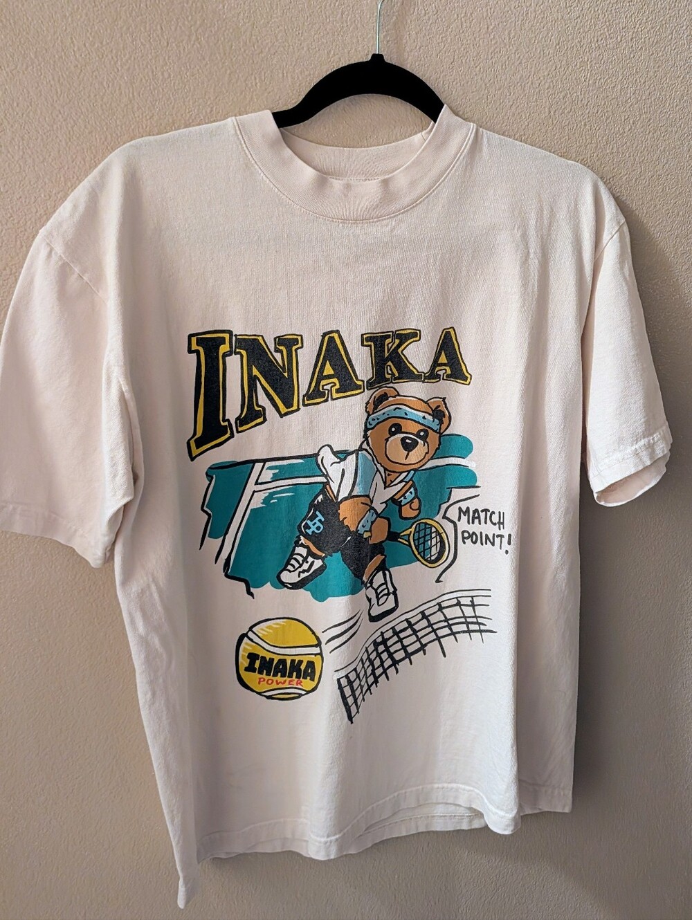 INAKA Power Tennis Bear Graphic Tee - SIZE M